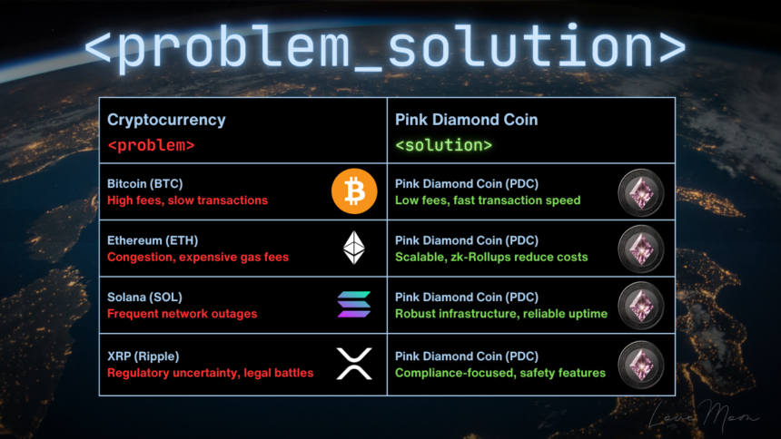 Pink Diamond Coin (PDC) Emerges as The Ultimate Solution to Crypto’s Biggest Problems